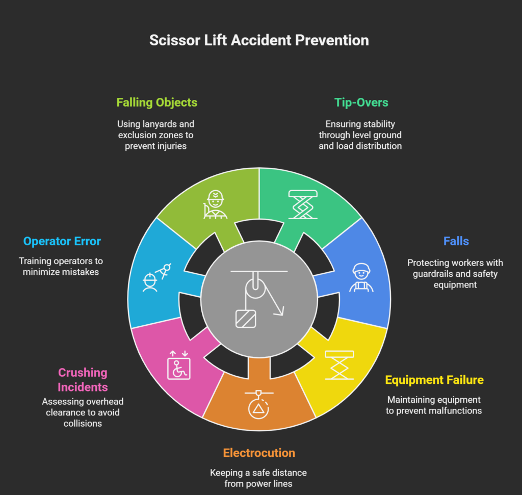 Scissor Lift Accidents Type - visual Image