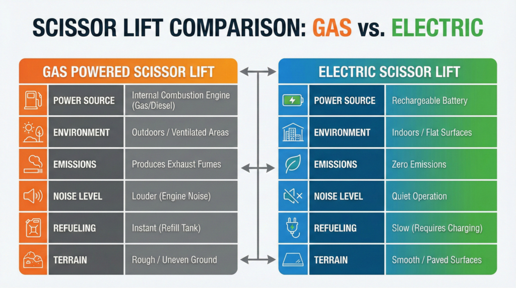 Gas Powered Scissor Lift