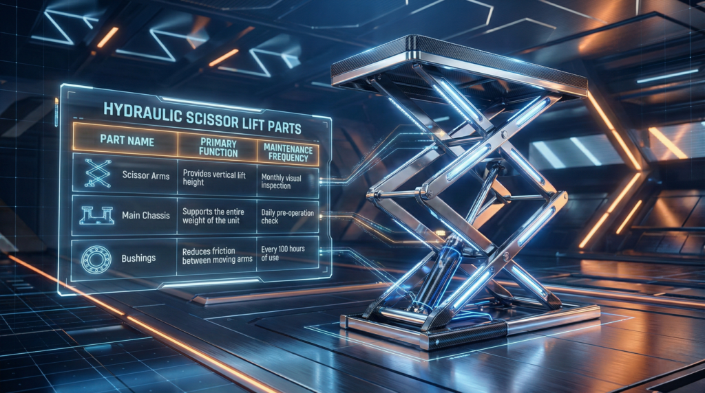 hydraulic scissor lift part name