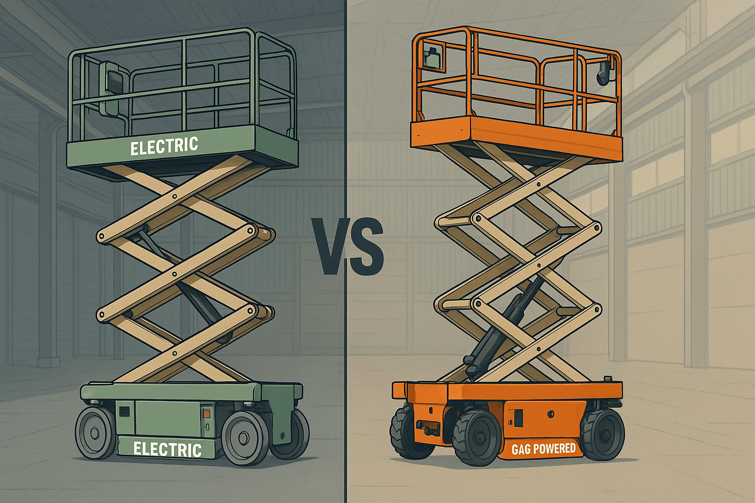 Electric vs Diesel Scissor lift