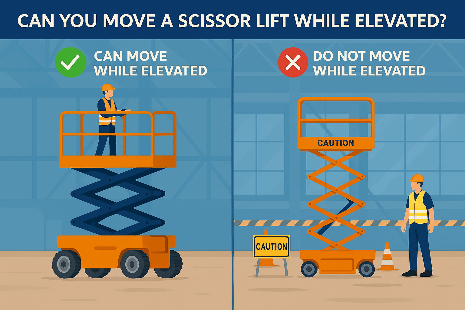 Can You Move a Scissor Lift While Elevated