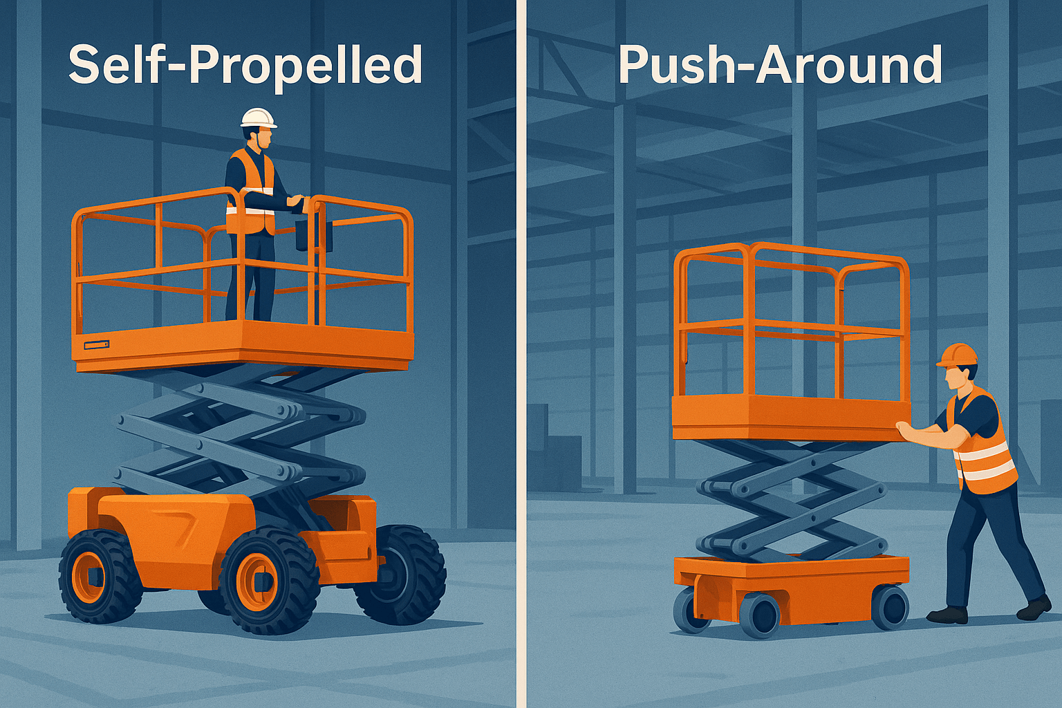 Self-Propelled vs. Push-Around Scissor Lifts