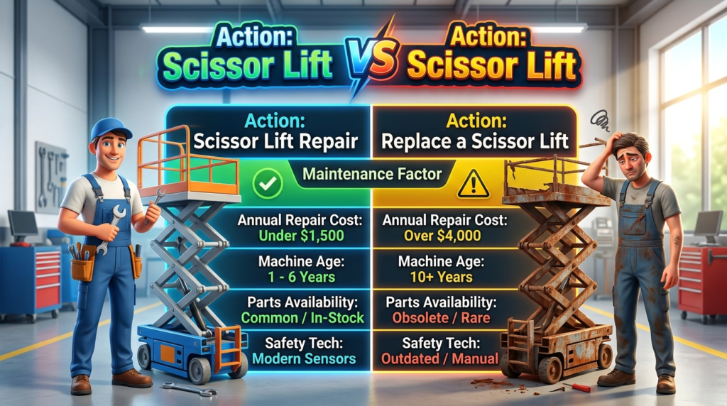 Replace a scissor lift Comparison