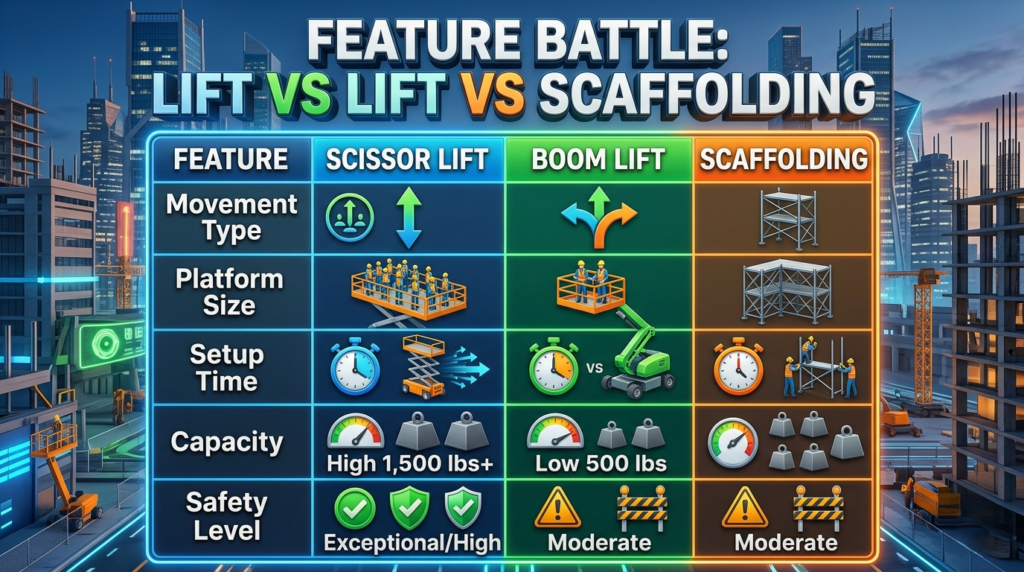 scissor lifts in aerospace Comparison