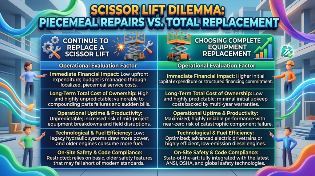 replace a scissor lift Comparison