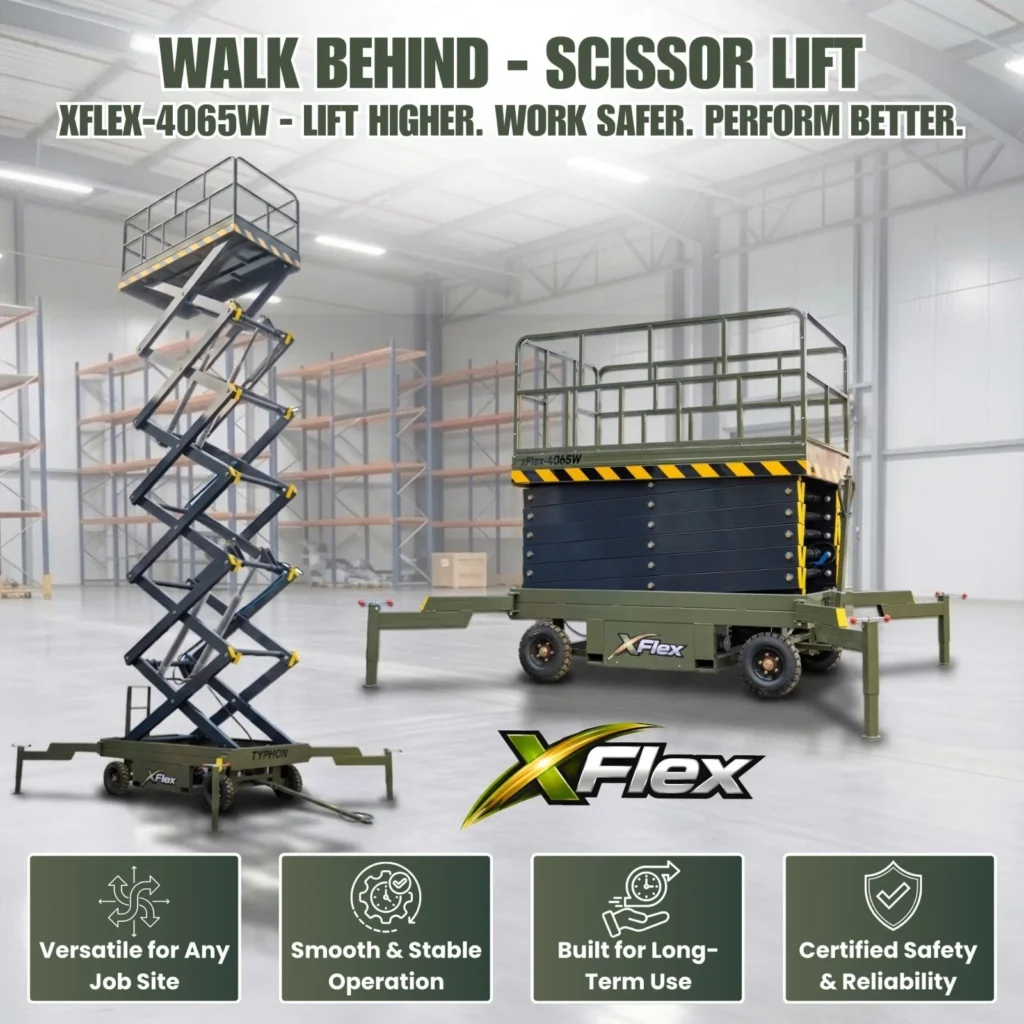 TYPHON xFlex-4065W Walk-Behind Scissor Lift 1100 lbs load capacity Electric 110V