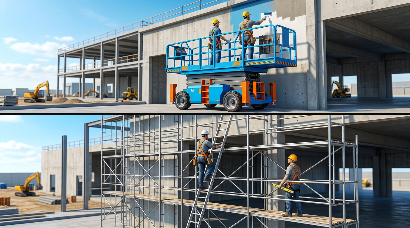 Scissor Lifts Over Scaffolding