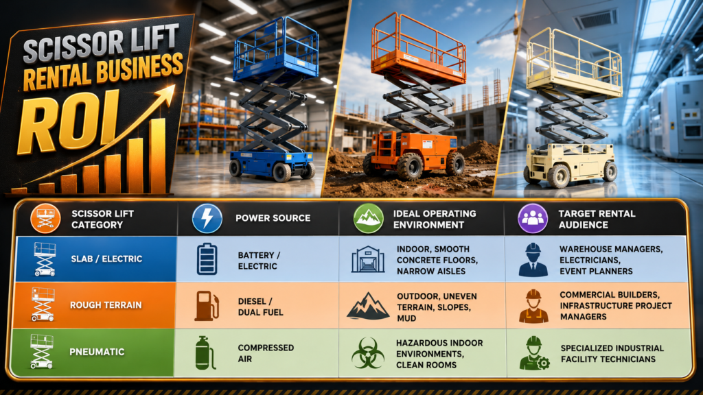 Scissor Lift Rental Business Table