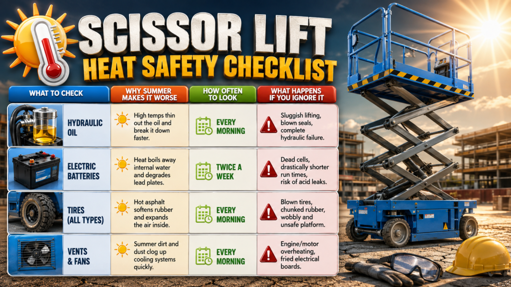 Scissor Lift Heat Safety table